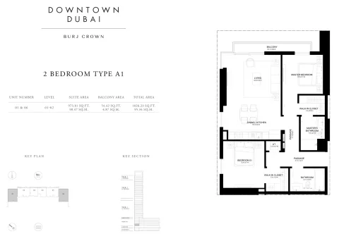 Floor plan, 2 Beds, 1,026 sq ft