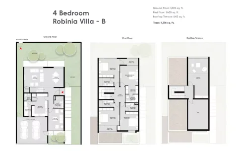 Floor plan, 4 Beds, 4,176 sq ft