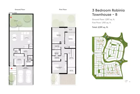 Floor plan, 3 Beds, 2,591 sq ft
