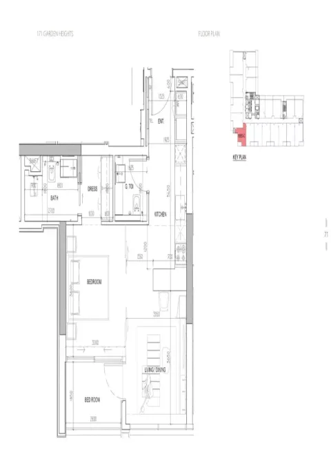 Floor plan, 1 Bed, 0 sq ft