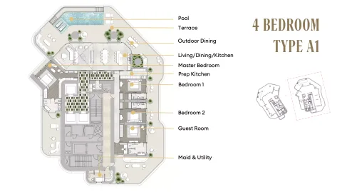 Floor plan, 4 Beds, 0 sq ft