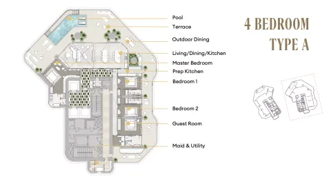 Floor plan, 4 Beds, 0 sq ft