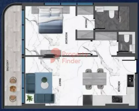 Floor plan, 1 Bed, 0 sq ft
