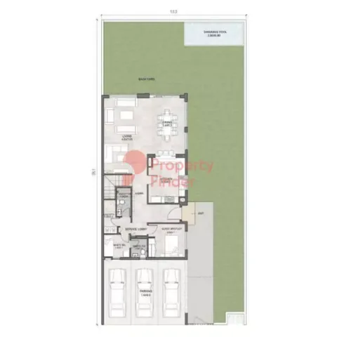 Floor plan, 4 Beds, 3,978 sq ft