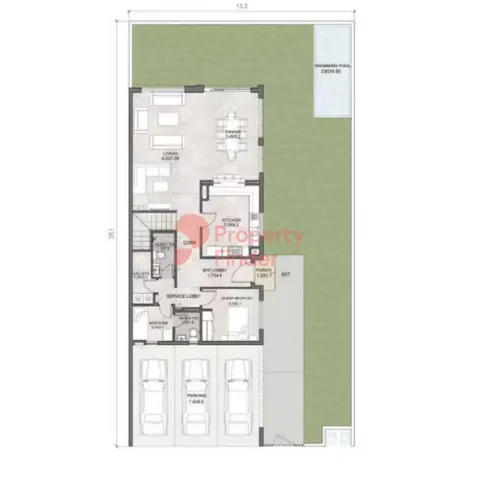 Floor plan, 4 Beds, 2,933 sq ft