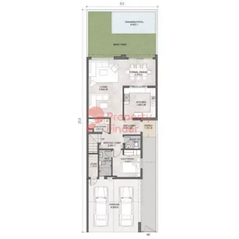 Floor plan, 3 Beds, 2,000 sq ft
