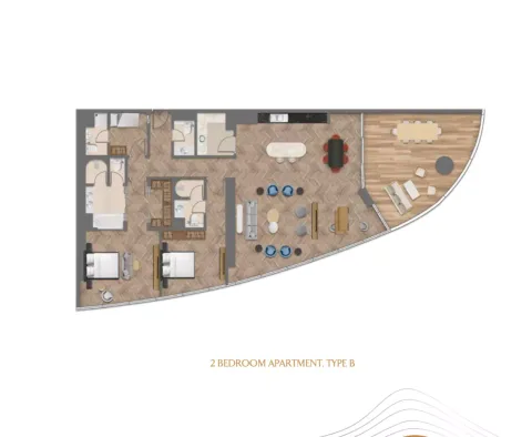 Floor plan, 2 Beds, 0 sq ft