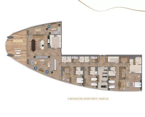 Floor plan, 4 Beds, 0 sq ft