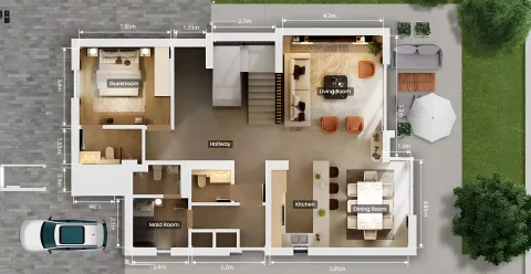 Floor plan, 4 Beds, 3,350 sq ft