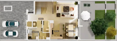 Floor plan, 3 Beds, 2,279 sq ft