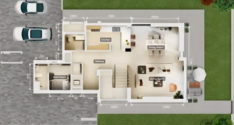 Floor plan, 3 Beds, 2,959 sq ft
