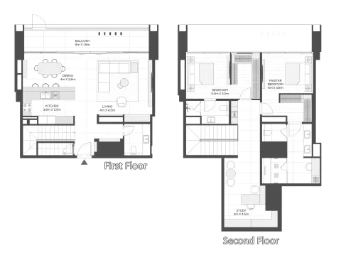 Floor plan, 2 Beds, 2,030 sq ft