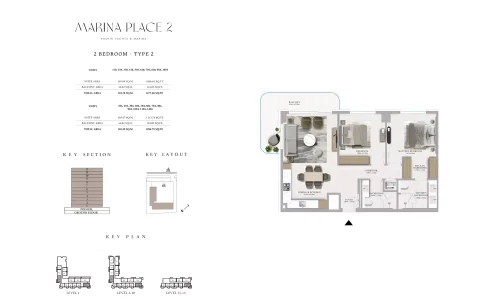 Floor plan, 2 Beds, 1,294 sq ft