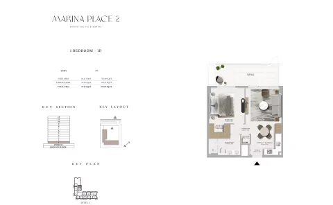 Floor plan, 1 Bed, 910 sq ft