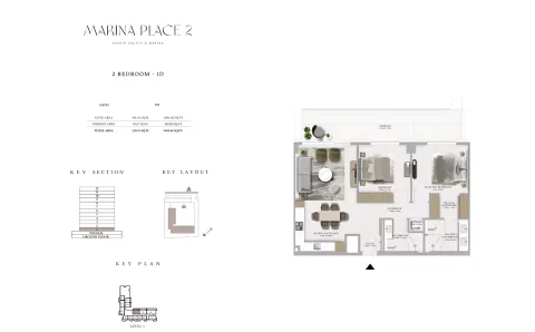 Floor plan, 2 Beds, 1,402 sq ft