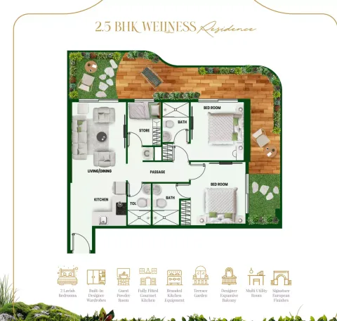 Floor plan, 3 Beds, 0 sq ft