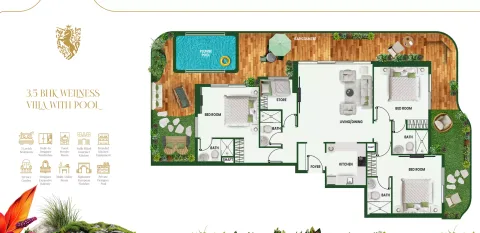 Floor plan, 3 Beds, 0 sq ft