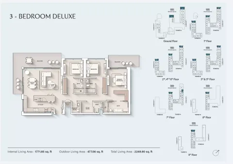 Floor plan, 3 Beds, 2,248 sq ft