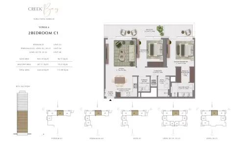 Floor plan, 2 Beds, 1,248 sq ft