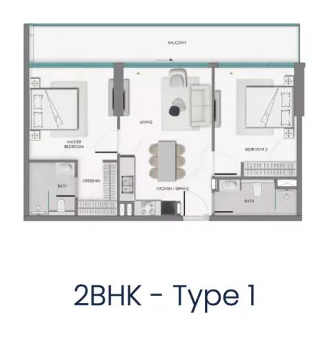 Floor plan, 2 Beds, 0 sq ft