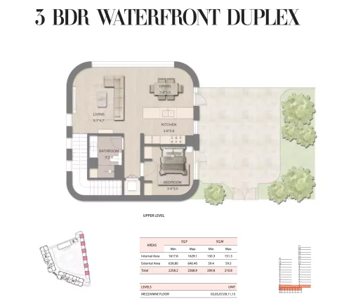 Floor plan, 3 Beds, 2,258 sq ft