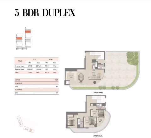 Floor plan, 3 Beds, 2,776 sq ft
