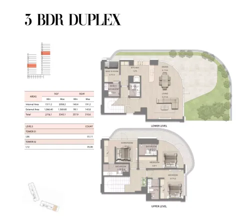 Floor plan, 3 Beds, 2,776 sq ft