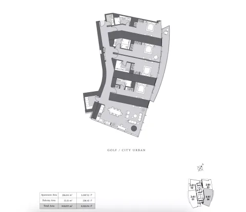 Floor plan, 4 Beds, 3,325 sq ft