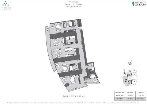 Floor plan, 3 Beds, 3,409 sq ft