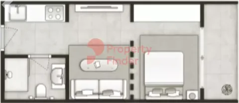 Floor plan, Studio, 295 sq ft