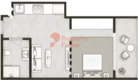 Floor plan, Studio, 292 sq ft