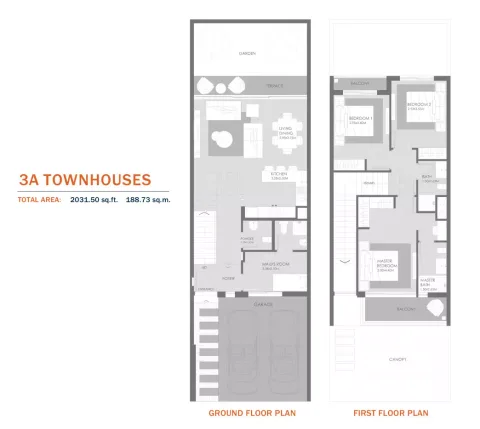 Floor plan, 3 Beds, 2,031 sq ft