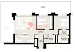 Floor plan, 2 Beds, 1,709 sq ft