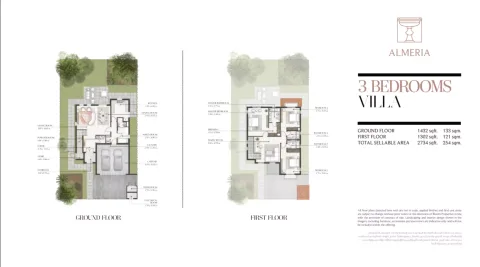 Floor plan, 3 Beds, 2,734 sq ft