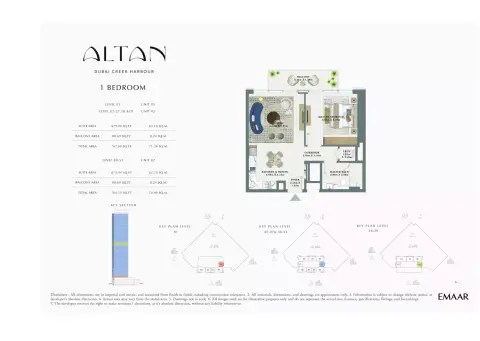 Floor plan, 1 Bed, 764 sq ft