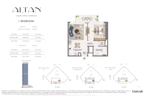 Floor plan, 1 Bed, 768 sq ft