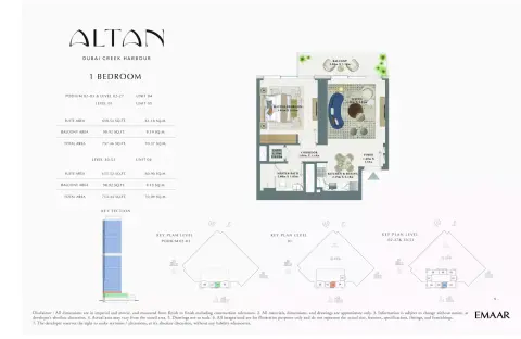 Floor plan, 1 Bed, 754 sq ft