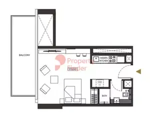 Floor plan, Studio, 0 sq ft