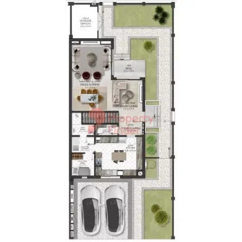 Floor plan, 3 Beds, 2,725 sq ft