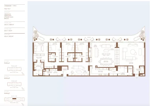 Floor plan, 4 Beds, 4,532 sq ft