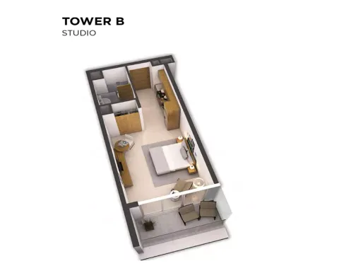 Floor plan, Studio, 0 sq ft