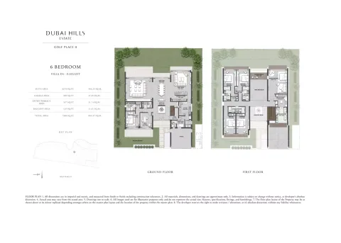 Floor plan, 6 Beds, 7,368 sq ft
