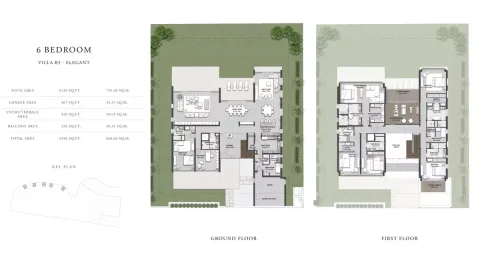 Floor plan, 6 Beds, 9,350 sq ft