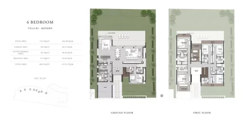 Floor plan, 6 Beds, 8,818 sq ft