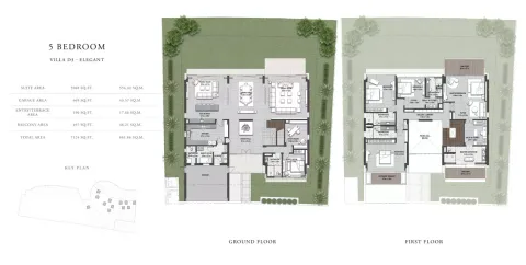 Floor plan, 5 Beds, 7,124 sq ft