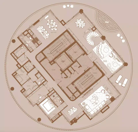 Floor plan, 6 Beds, 15,219 sq ft