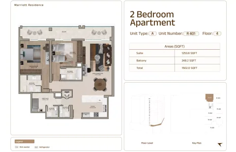 Floor plan, 2 Beds, 1,502 sq ft