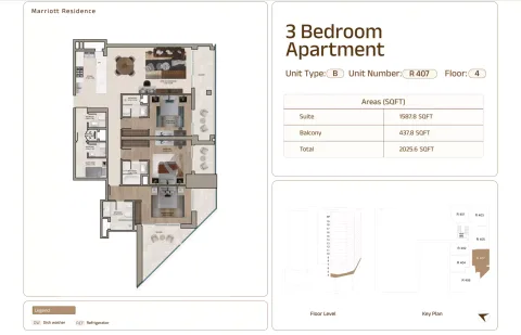 Floor plan, 3 Beds, 2,025 sq ft