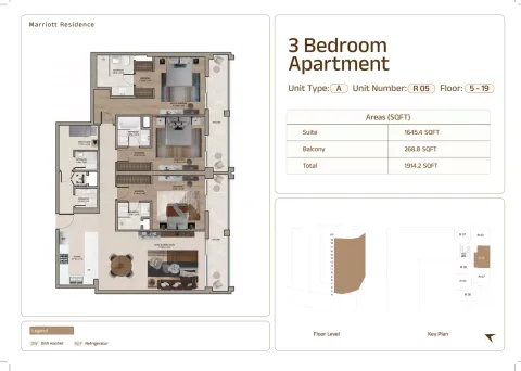 Floor plan, 3 Beds, 1,914 sq ft
