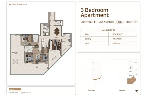 Floor plan, 3 Beds, 3,117 sq ft